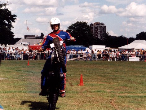 Wheelie on motorcycle